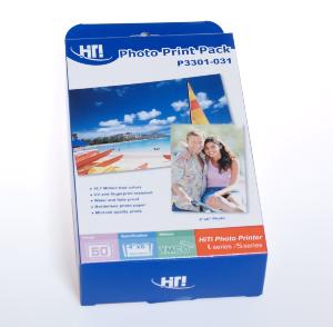 HITI S400/420 - Papier Photo + Ruban format 10 x 15 cm - pour 50 Photos Couleurs (Plein format)