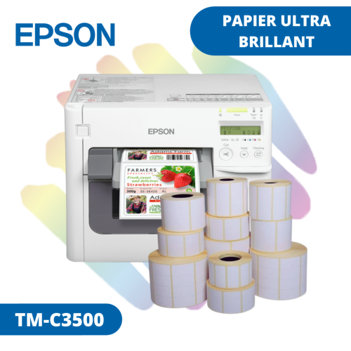 Papier Normal BRILLANT / GLOSSY pour TM-C3500 et C4000