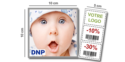 DNP DS40 - Papier perfo. + Encre 10x10 + 5x10 cm - pour 800 photos.