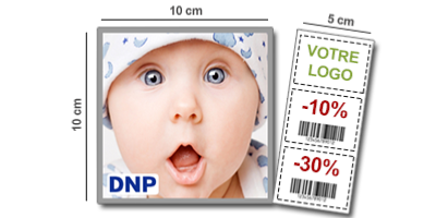 Papier perfo. + Encre 10x10 + 5x10 cm - 800 photos - DNP DS40 